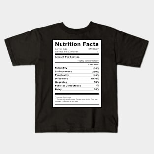 Dutch Person Nutrition Facts Humor Kids T-Shirt